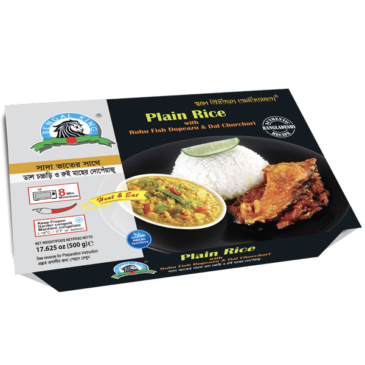 Plain Rice Rohu Fish Dal Chorchori