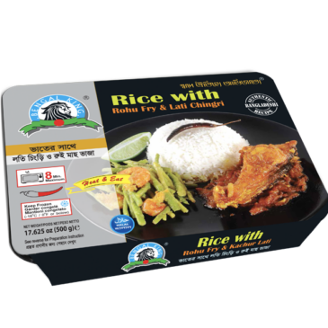 Rice With Rohu Fry & Lati Chingri